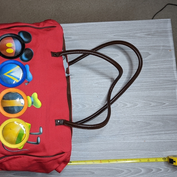 Vintage Disney Shopping Online Red Travel Tote